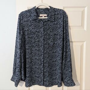 Ann Taylor LOFT long sleeve floral blouse